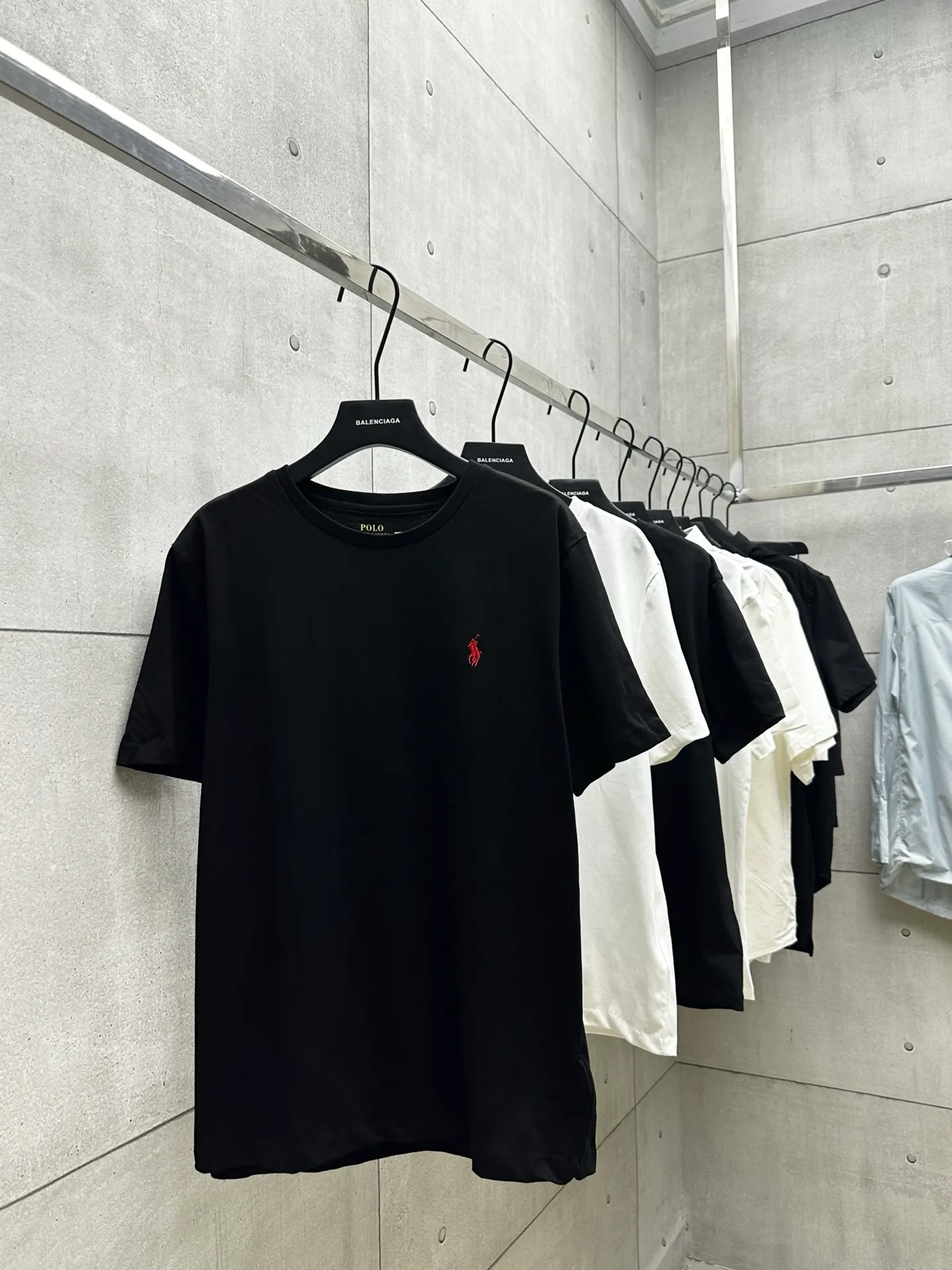 P130 #012 Ralph lauren series uses 260G high-definition fabrics, Behringer 1000-needle embroidery restores ZP, complete three-label accessories, color: white, black, size: S M L XL